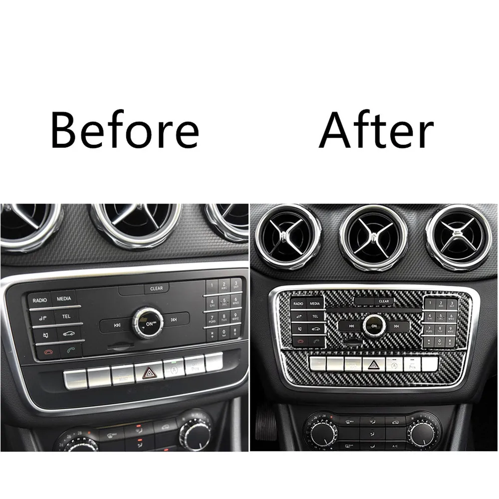 

Air Conditioner AC CD Control Panel Decorative Frame Stickers For Mercedes W169 W245 W117 W156 A Class B Class CLA GLA