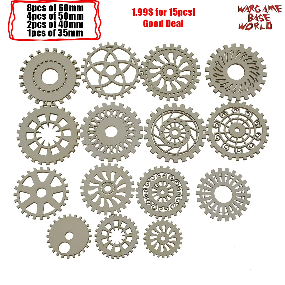 Фанера-крошечные винтики и шестерни стимпанк-бусины микс-хорошее предложение