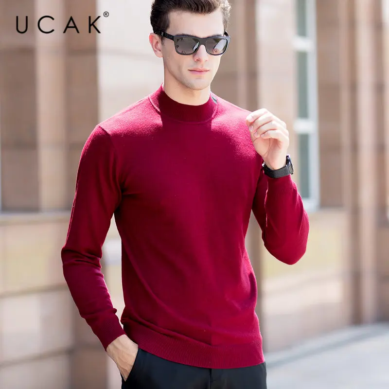 UCAK Brand Merino Wool Sweater Men Autumn Winter Cashmere Sweaters Casual O-Neck Pull Homme 2019 New Arrivals Pullover Men U3025 UCAK Brand Merino Wool Sweater Men Autumn Winter Cashmere Sweaters Casual O-Neck Pull Homme 2019 New Arrivals Pullover Men U3025