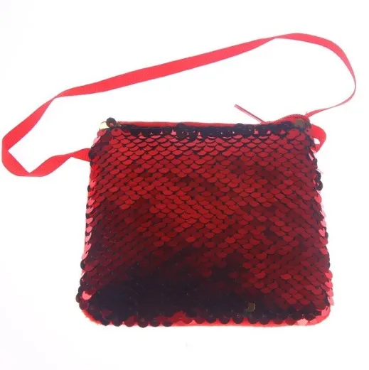 Мода Русалка Блестки портмоне Для женщин Сумочка партия молния клатч для девочек блестящие кошелек - Цвет: red