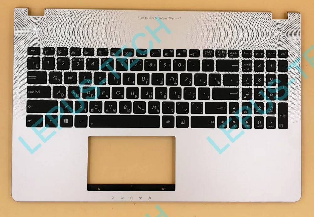 

Russian RU layout for ASUS N56 N56JN N56JR N56V N56VM N56VZ backlit keyboard with palmrest top case backlight