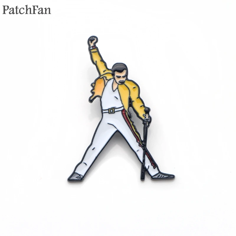 Patchfan Freddie Mercury цинковый сплав галстук булавки значки para рубашка сумка Одежда Кепка рюкзак броши значки медали украшения A1612