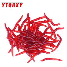 YTQHXY 50шт/много запах красный червь приманки 35 мм 0.25 г мягкие приманки карп рыболовные приманки искусственные приманки рыболовные снасти ЙЕ-130