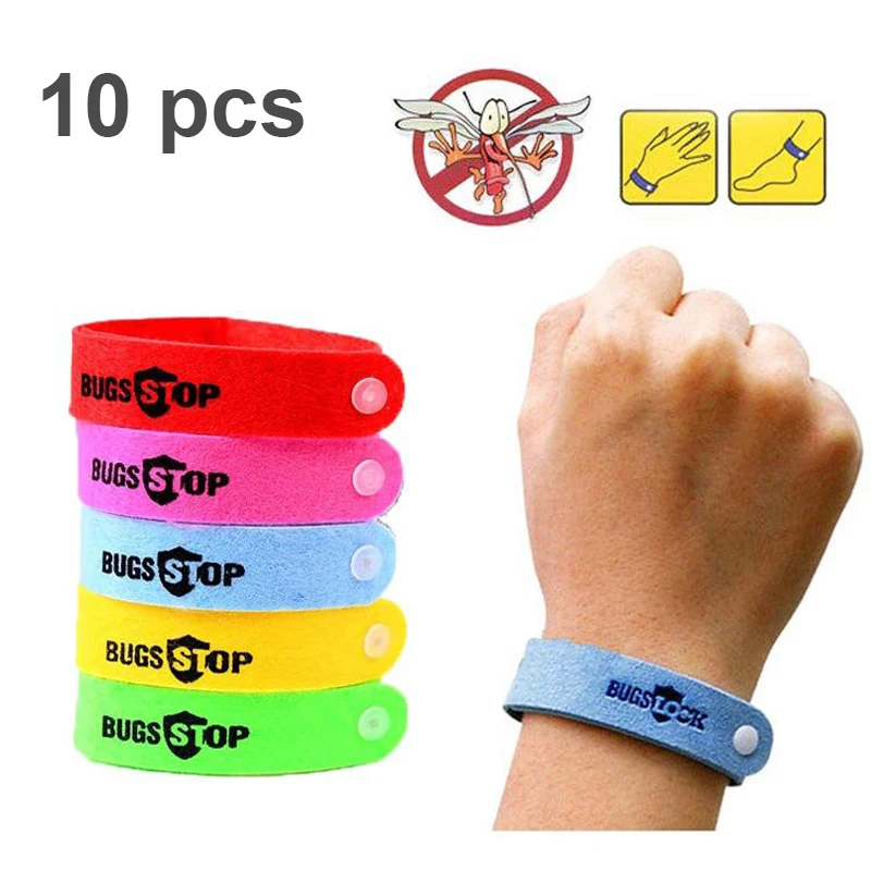 

10Pcs Bracelet Anti Mosquito Mozzie Insect Bugs Repellent Repeller Wrist Bands Wristband dropshipping Mosquitoes Pest Control