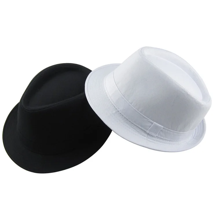 Мужская повседневная Кепка Sombrero черная или белая винтажная шляпа федора в стиле