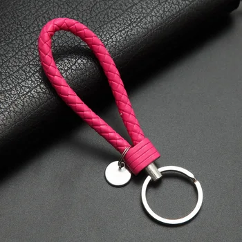 

DHLFREE 115PCS handbag Keychains Braided Leather Rope Handmade Woven Key chains Leather Key Chain Ring Holder for Car Keyrings