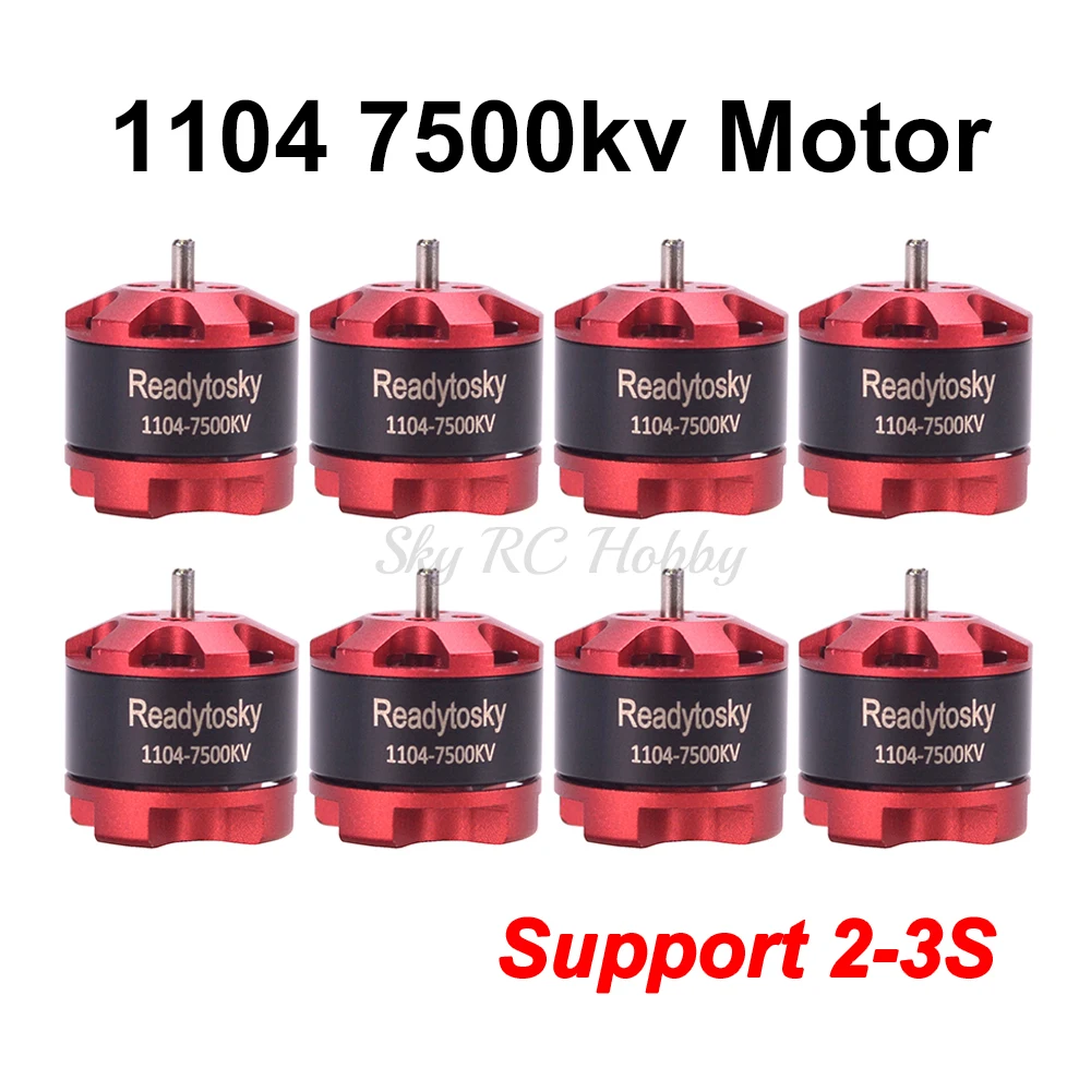 Миниатюрный бесщёточный электродвигатель 1104 7500kv 2-3s Поддержка двигателя 2030