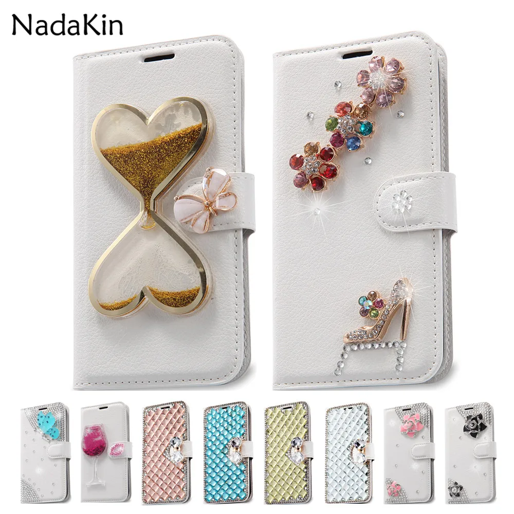 

Rhinestone Flip Leather Case for Sony Xperia X Performance Compact XA XA1 XZ XZ1 C3 C5 C6 Ultra Plus E1 E2 E3 E4 E4G E5 T2 T3 C4