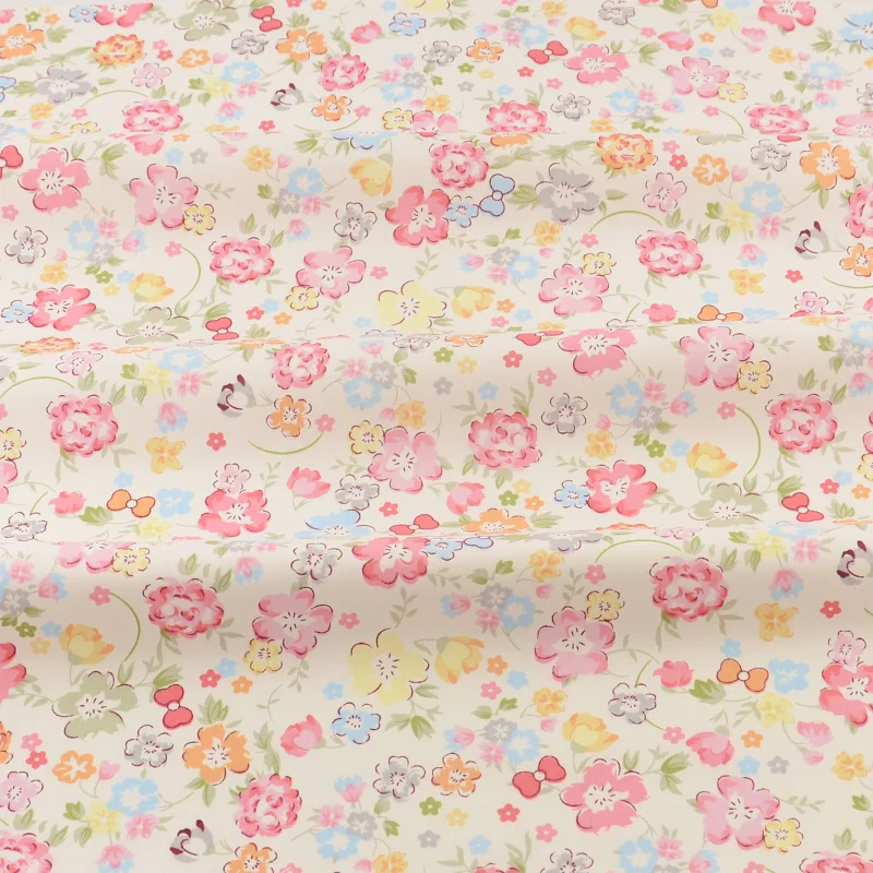 

100% Cotton Fabric Quilting Patchwork Home Textile Bedding Scrapbooking Prink Printed Floral Designs Decoration Twill Cloth