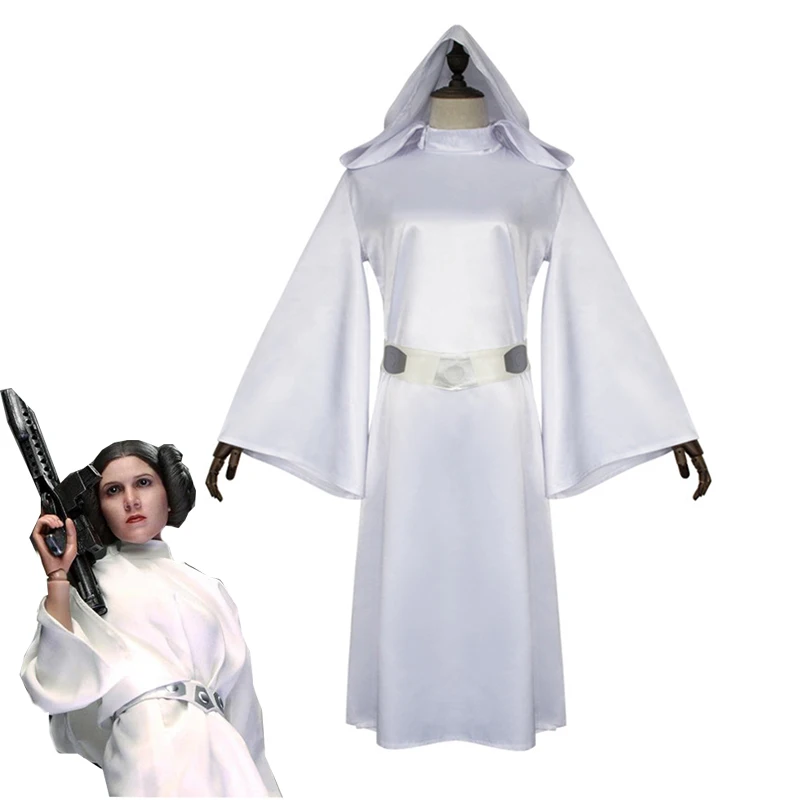 Звездные войны Alderaan принцесса Leia Organa Solo косплей костюм для девочек тонкое белое