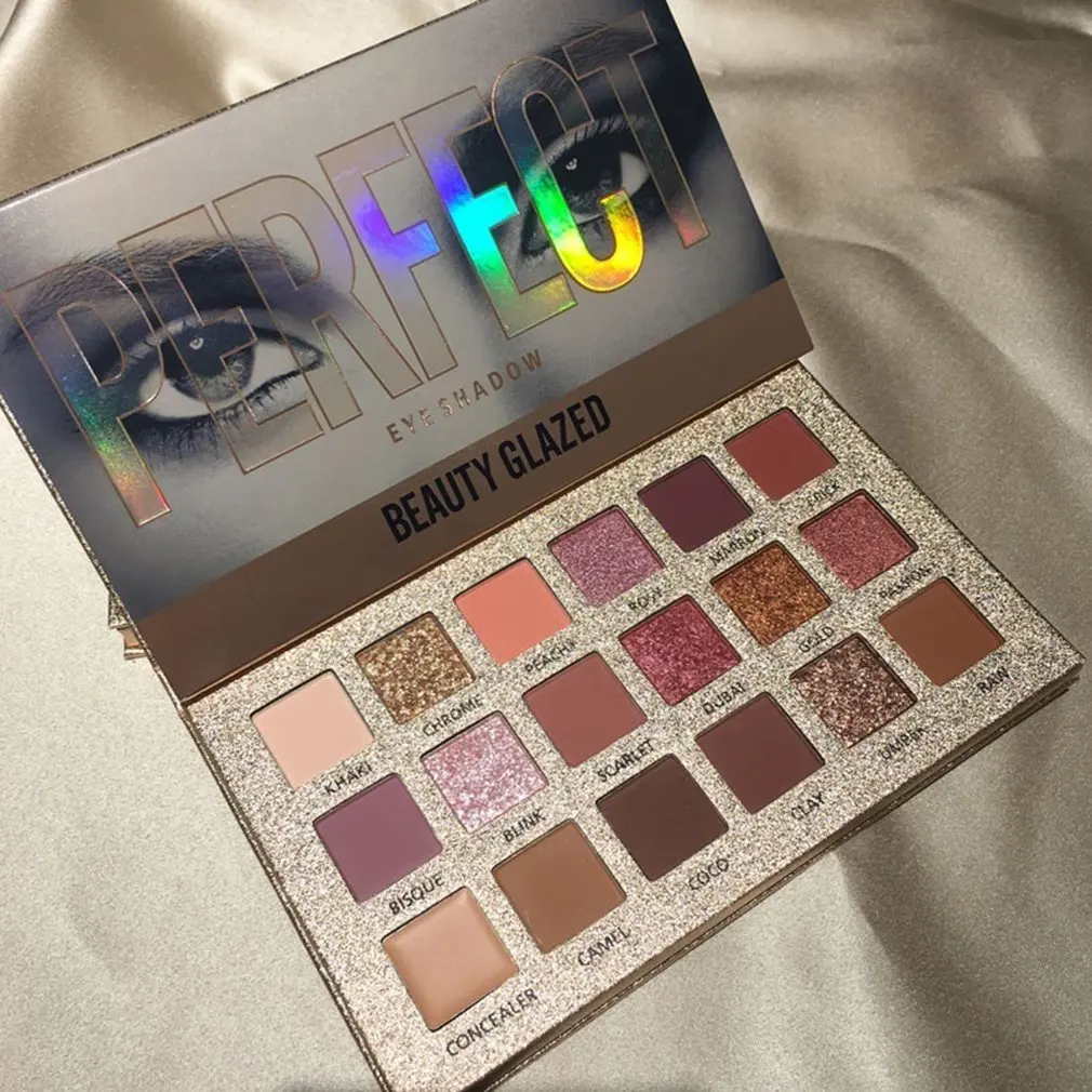 

18 Colors Eye Shadow Plate Waterproof Long-Lasting Girls pink series Color