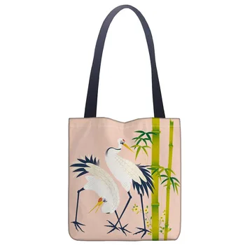 

New animals printed canvas tote bag convenient shopping bag woman bag student bag Custom your image