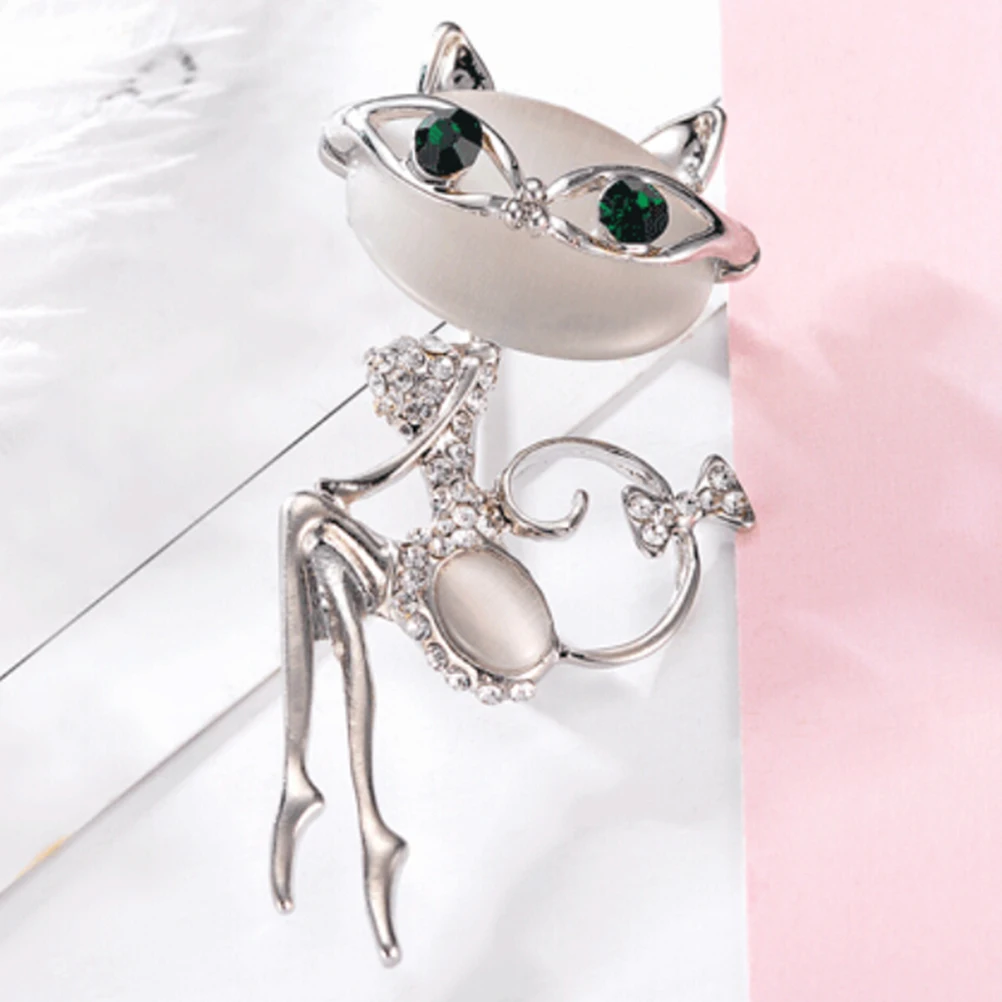 Женская Брошь со стразами модная брошь в виде кошки|pins and brooches|cat pinbrooch fashion |