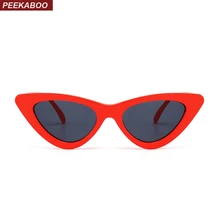 Peekaboo милые сексуальные ретро солнцезащитные очки кошачий глаз женские маленькие черные белые треугольные винтажные недорогие солнцезащитные очки красные женские uv400