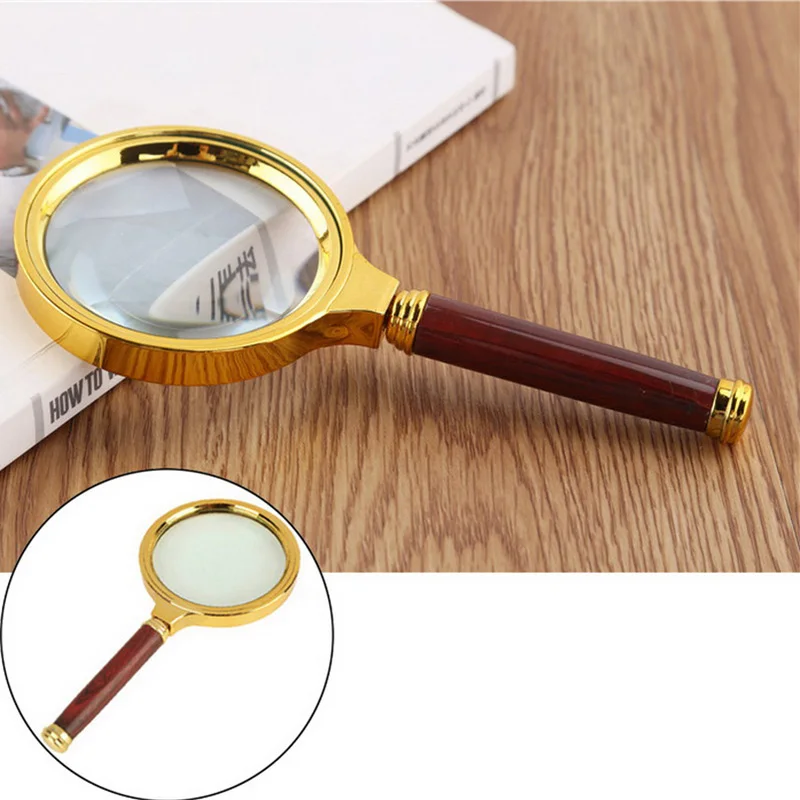 

10X Magnifying Glass High-Quality Portable Handle Magnifier Jewelry Newspaper Book Reading Appraisal Repair Tool Loupe Glass