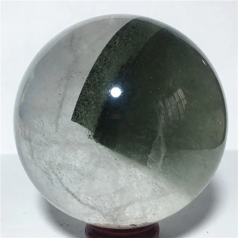 

Ball Narural ghost quartz Crystal Stone and craft reiki healing Decorative ball (76mm)