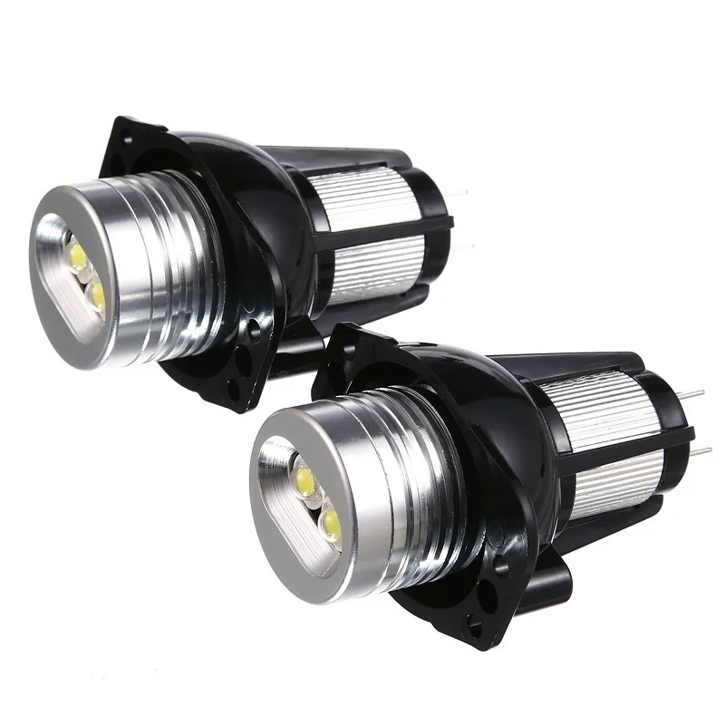 

2Pcs LED Marker Angel Eyes light Headlight Lamp Bulbs Marker Lights CANBUS No Error White DV 12V 10W for BMW E90 E91