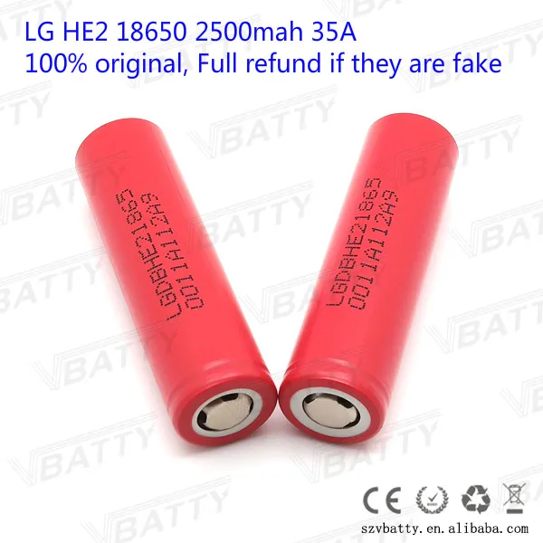 1 шт ForLG HE2 Li-Ion Тип сотового 18650 HE2 2500mAh 3,7 V аккумуляторная батарея forLG