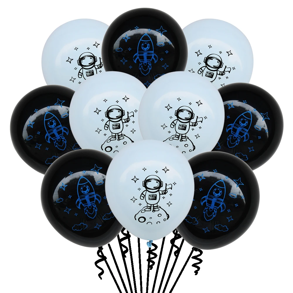 10 дюймов астронавт ракета корабль латексные воздушные шары наружное