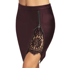 Новинка, модные женские юбки с высокой талией, с пуговицами, из кусков, сексуальные, облегающие, из замши, с разрезом, вечерние, повседневные, короткие юбки