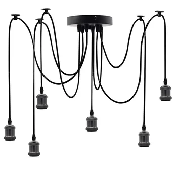 

Edison E27 Gold Pendant Lamp Personality Art Light Bulb Holder European American Style Retro Pendant Light Fixtures