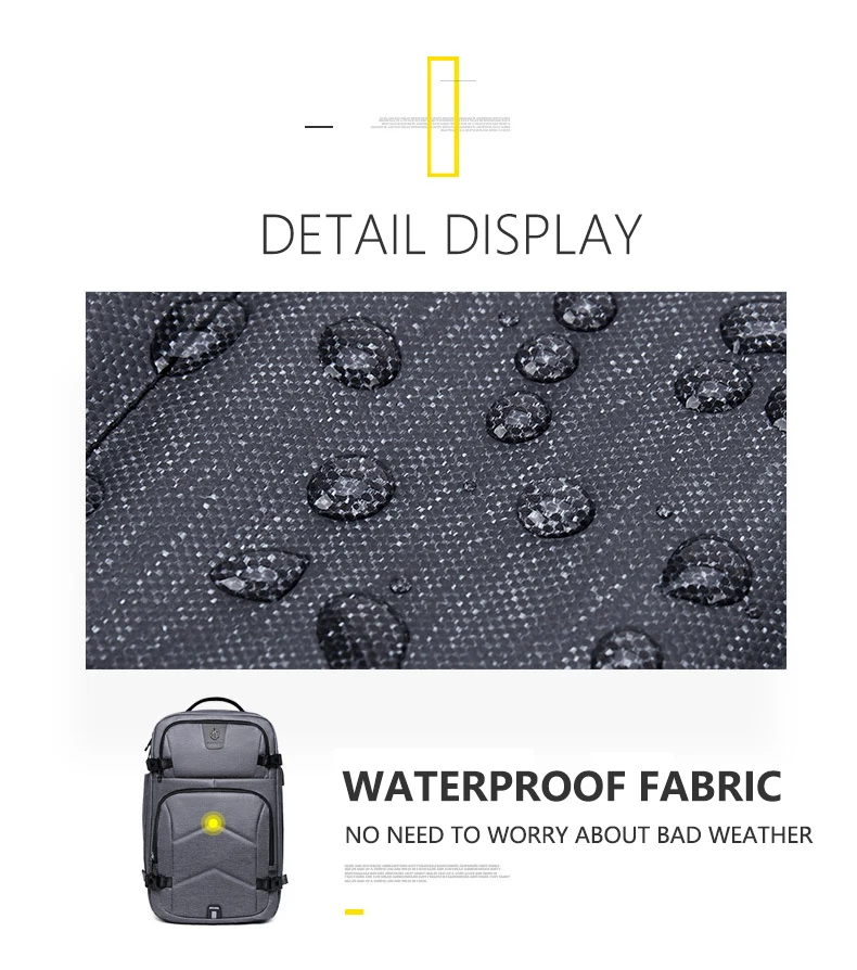 Waterproof 15.6inch Laptop Backpacks Men Business Travel Large Capacity Backpack Teenage Boys Girls School Back Pack