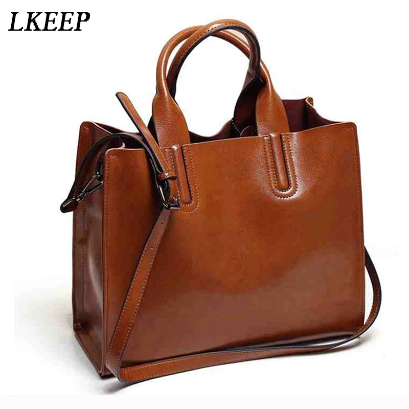 Leather Handbags Big Women Bag High Quality Casual Female Bags Trunk