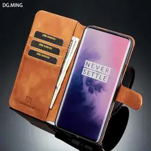 DG Ming Vintage Classical Faux Leather Wallet Case Cover for oneplus 7 pro 1+7 pro