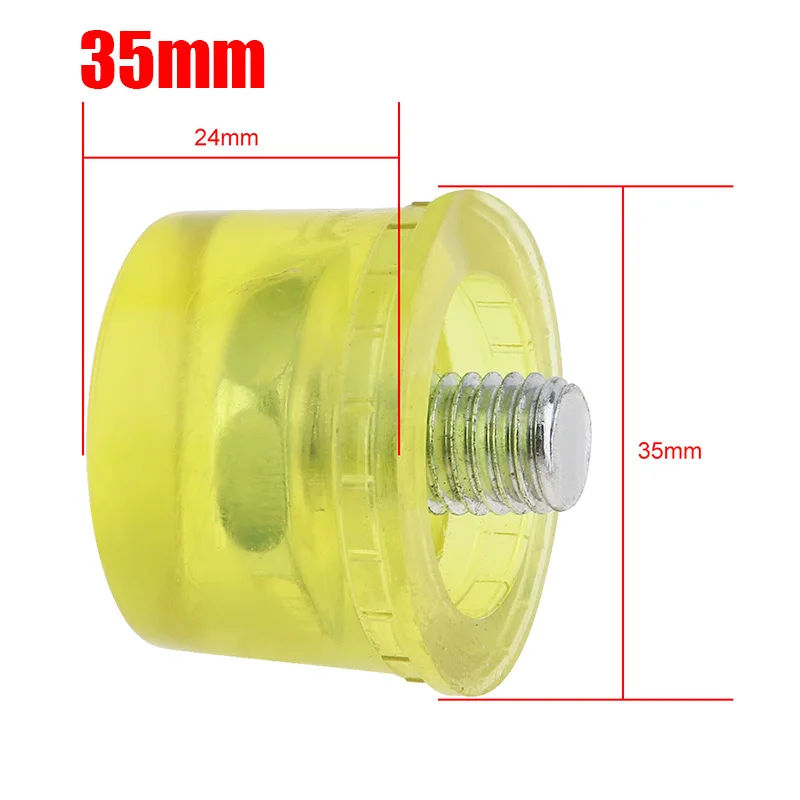 2 шт./лот 25/30/35/40 мм резиновая головка молотка двусторонний работы Сменная головка молотка остеклением окна бусины молоток, нейлоновые головки - Цвет: 35mm