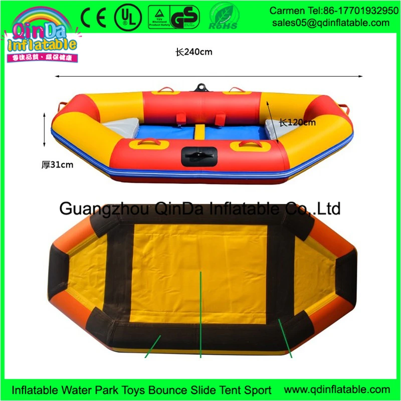 Guangzhou manufacturer supplies 0 9 mm PVC material inflatable kayak river raft boat