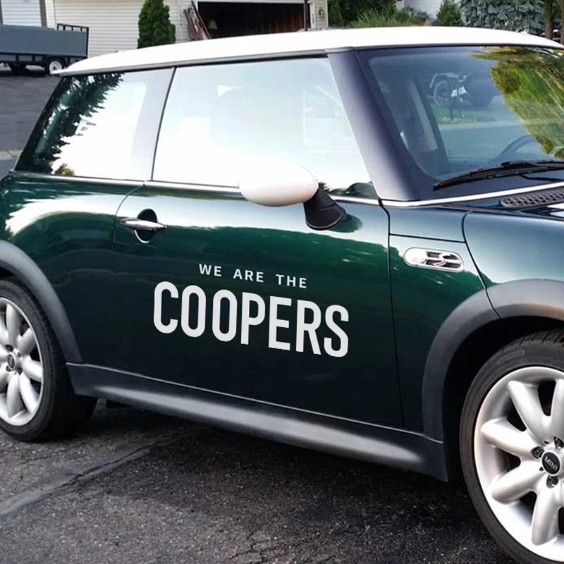 

2Pcs Car Styling Door Side Stickers Exterior Decals For MINI Cooper S One JCW R50 R53 R55 R56 R60 F54 F56 F60 Car Accessories