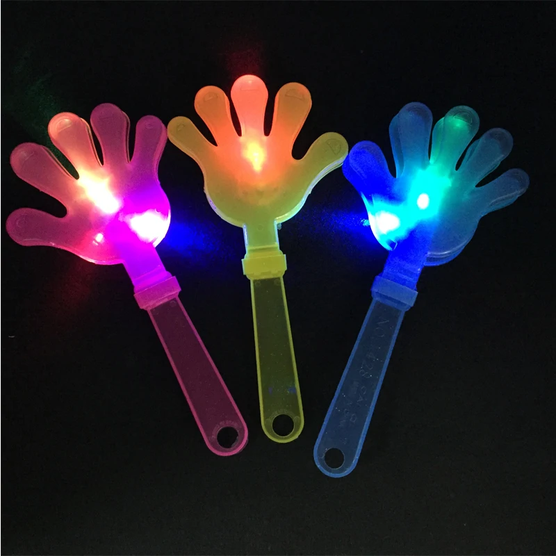 100pcs/lot Light Up Toys Noise Concert Party Bar Supplies Novelty Items Flash Hand Shot Led Palm