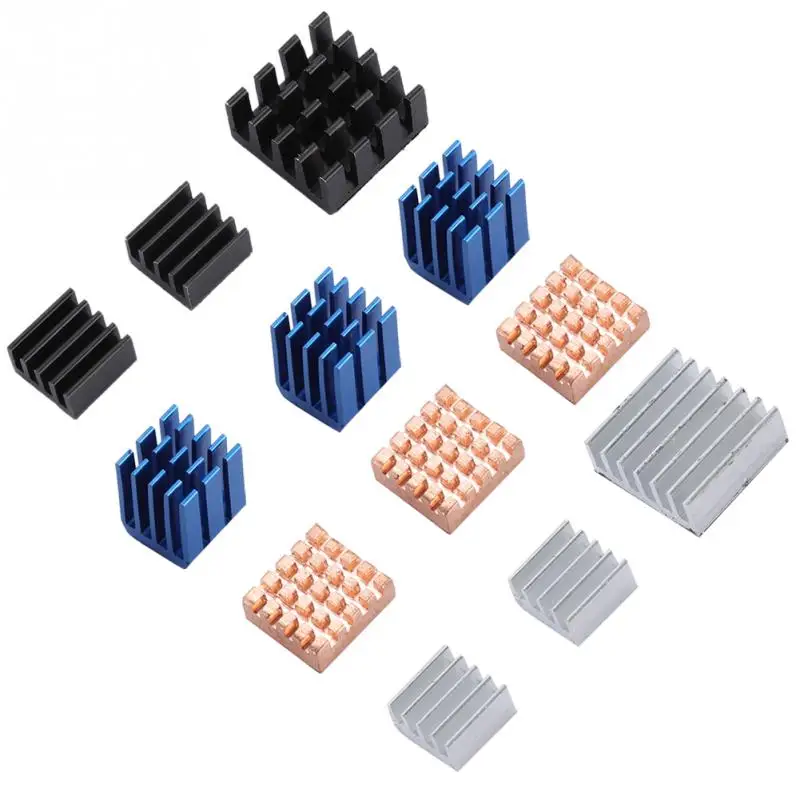 VBESTLIFE 12 шт. Raspberry Pi 3 радиатор медный алюминиевый кулер комплект с клеем для Model