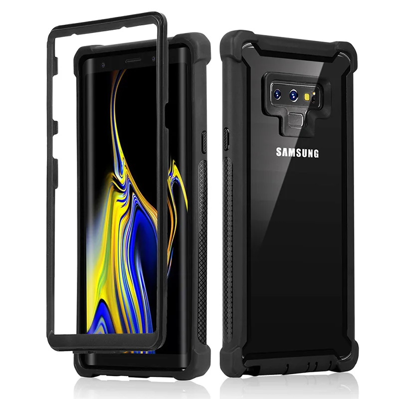 Защитная обшивка для Samsung Galaxy S8 S9 S10 Lite Plus Note 10 Pro 9 8 прочная прозрачная задняя крышка бампера