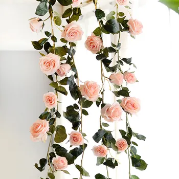 

3 Colors Artifical Flowers Australia Rose Vine Rattan Silk Fake Flowers for Wedding Decoration Party Home Garden Decor 1.8m