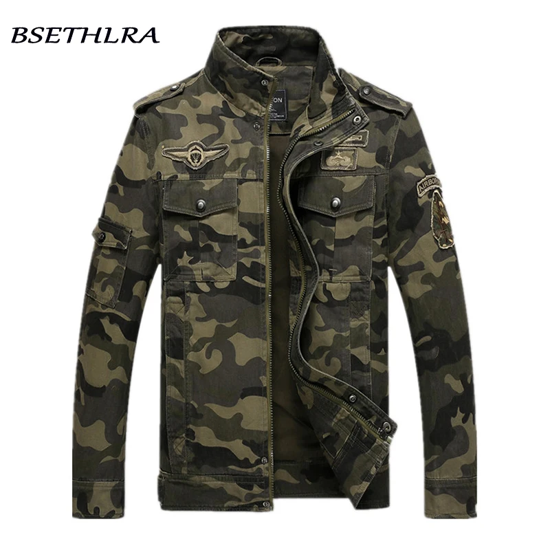 Мужская камуфляжная куртка BSETHLRA в стиле милитари на осень 2020|jacket homme|camouflage jackets