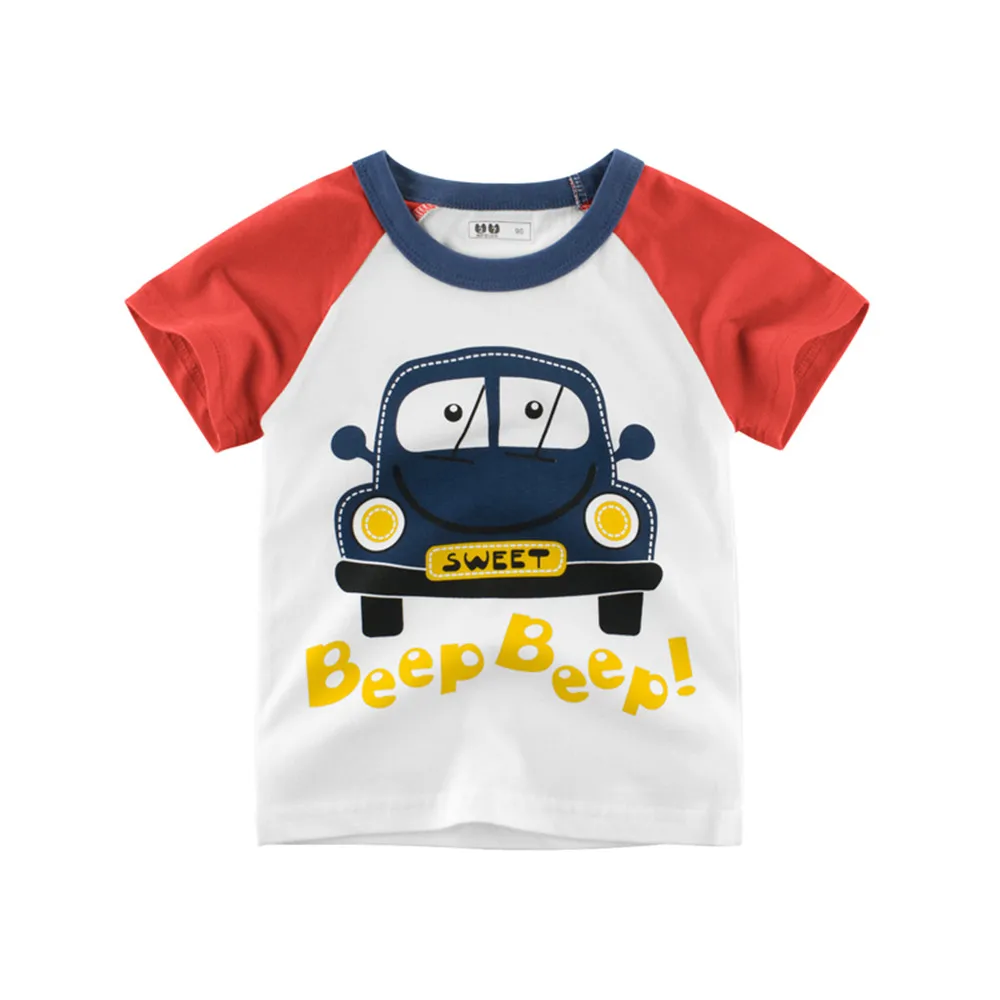 

2019 New Fashion Children's Clothing Summer Boy Short-sleeved T-shirt Cotton Kids Wear Children's Clothing Half-sleeve Tee Tops