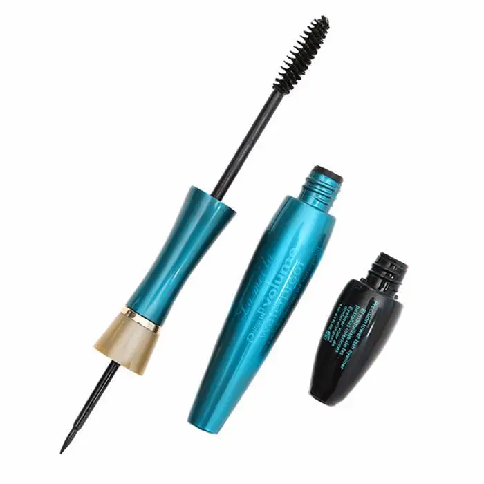 2 IN 1 8ml Silk Fiber Lash Mascara Black Mascara Waterproof Silk Fiber