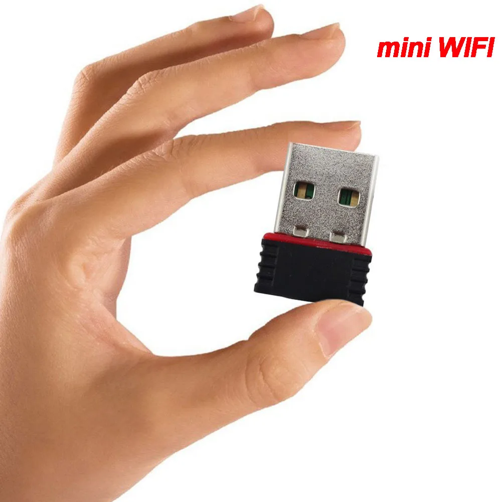 Приемник сетевой карты для ПК LAN Dongle Беспроводной мини USB Wifi адаптер 150 Мбит/с