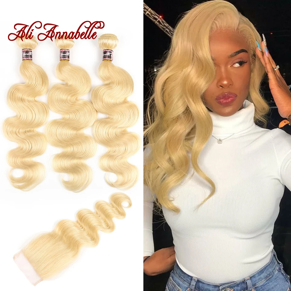 

613 Bundles with Closure Peruvian Hair Body Wave 3 Bundles With Closure 100% Human Hair Bundles Body Wave Bundles with Closure