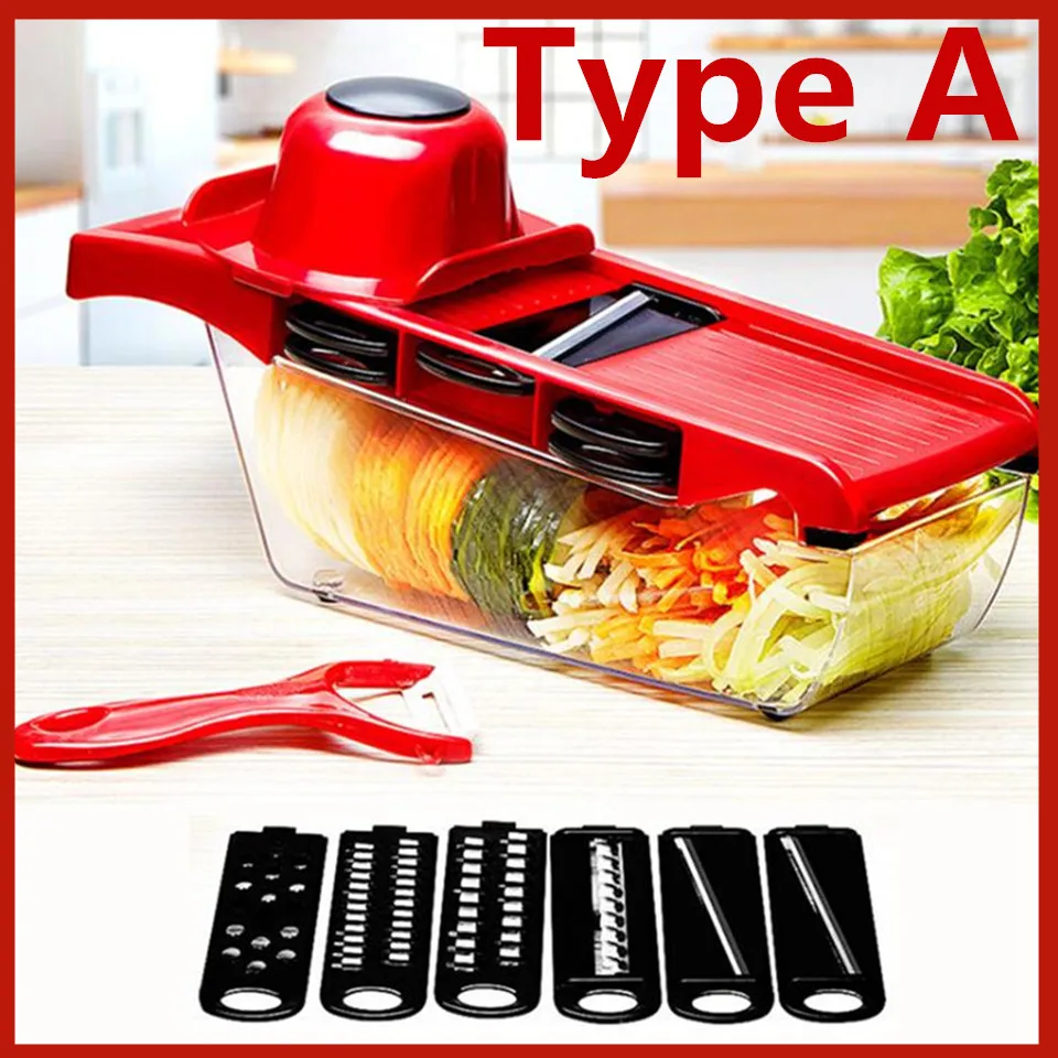

Vegetable Fruit Cutter with Steel Blade Mandoline Slicer Potato Peeler Carrot Cheese Grater vegetable slicer Kitchen Accessories