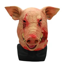 Horror Pig Overhead Animal Mask Latex Pig Mask Halloween Costume Scary Saw Pig Mask Full Head Horror Evil Animal Prop Horror Pig Overhead Animal Mask Latex Pig Mask Halloween Costume Scary Saw Pig Mask Full Head Horror Evil Animal Prop