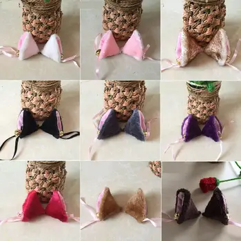 

Lolita Cat Ears Hairpin Bell Maid Catwomen Jewelry Headdress Cos Accessories Cosplay Prop