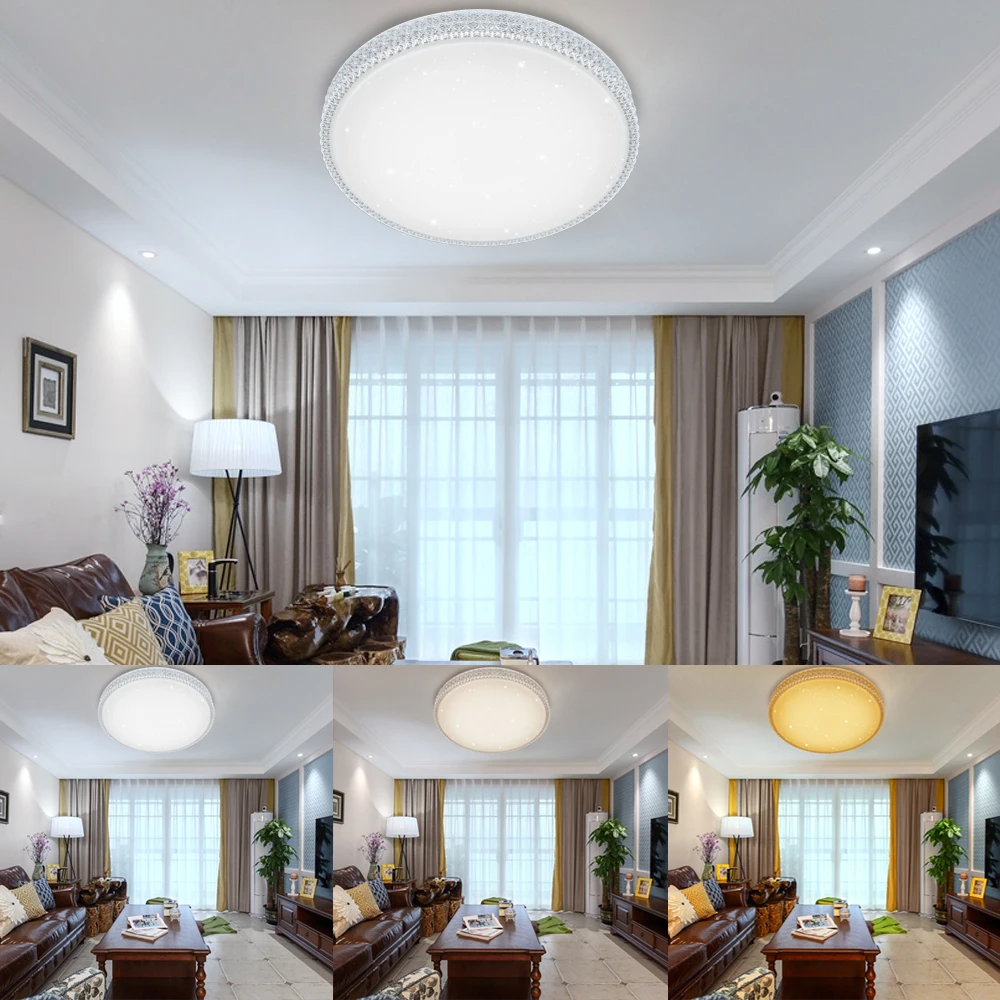 

Modern star effects design 50W LED Round Ceiling Lights home lighting fixtures for living room kitchen bedroom