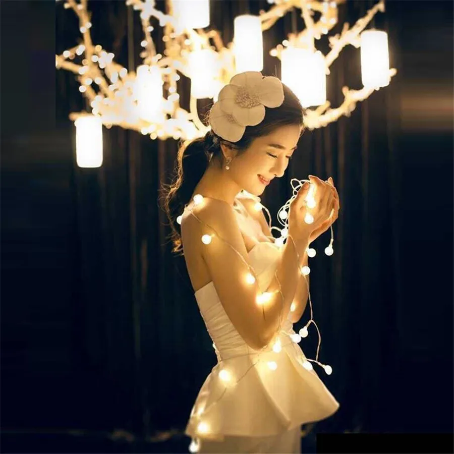 10M-50LEDs-Mini-Ball-Global-LED-String-Light-EU-220V-Warm-white-Twinkle-Color-Change-Waterproof