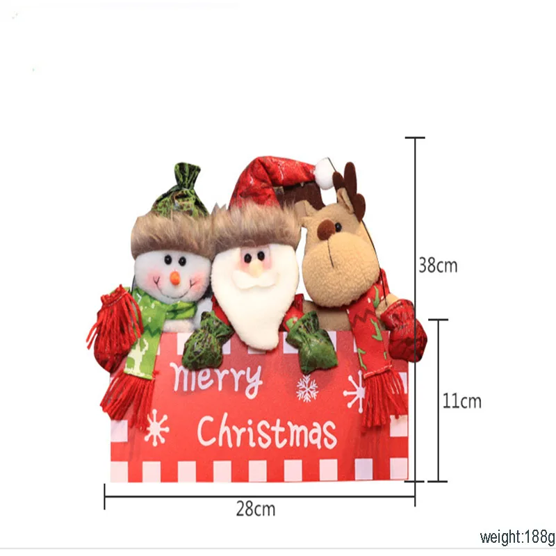 New Christmas Decorations For Home Store Funny Exquisite New Year Home Decorations Snowman Elk Santa Claus Hanging Ornaments