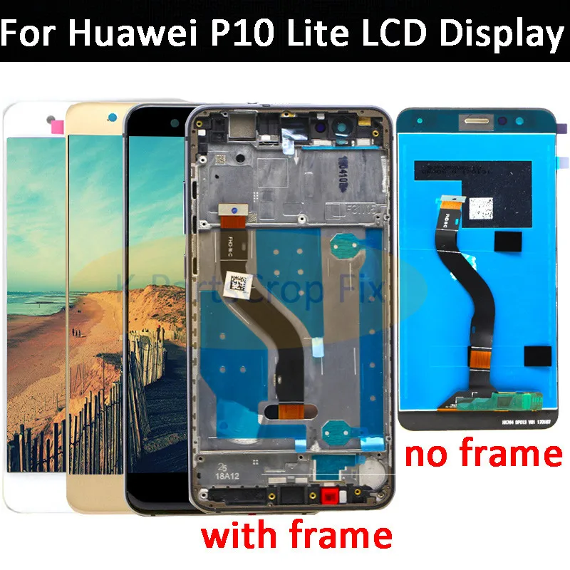 ЖК-дисплей с рамкой для HUAWEI P10 Lite светодиодный экран 5 2 дюйма WAS-LX1 WAS-LX1A WAS-LX2 WAS-LX3 |