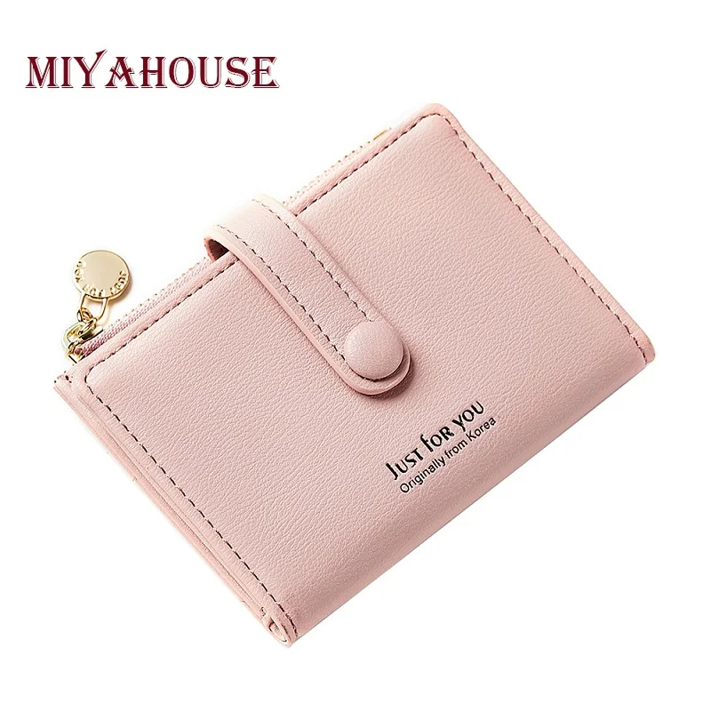 

Miyahouse Colorful Women's Coin Zipper Purse Ladies Short Wallet With Credit Card Holder PU Leather Female's Small Wallet
