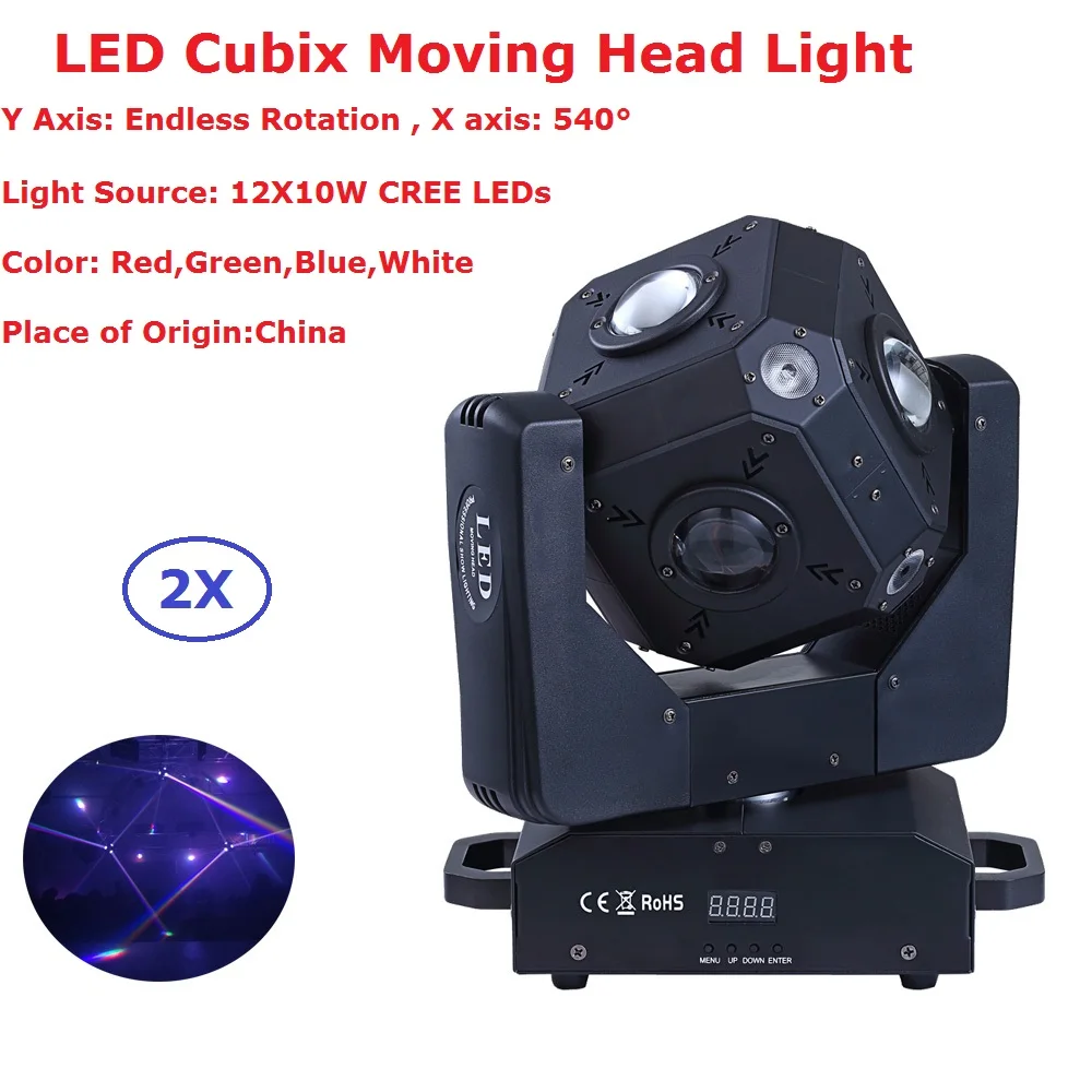 

2Pcs/Lot CREE LEDs High Quality 12X10W RGBW 4IN1 LED Moving Head Stage Lights DMX 15/21 Channels Perfect For DJ Disco Shows