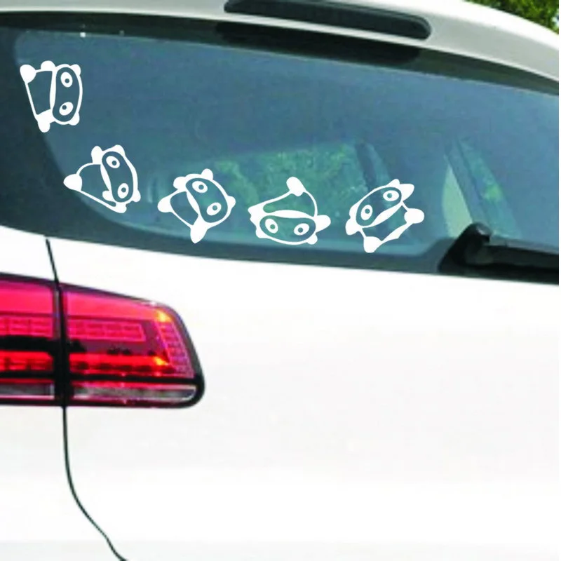 1pc SEEYULE  Cute Car Sticker Chinese Panda Style Car Styling Door Trunk Window Decals Motorcycle Sticker 29x6cm for VW Golf
